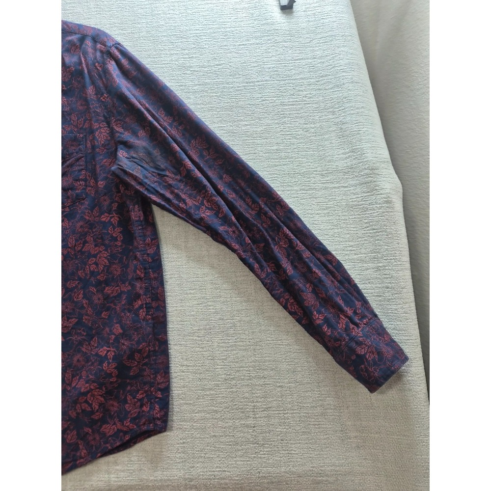 Banana Republic Shirt Mens Large Multicolor Floral Untucked Slim Fit Button Down - Picture 8 of 13